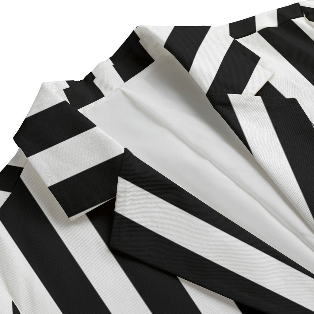 Black and White Leisure Blazer