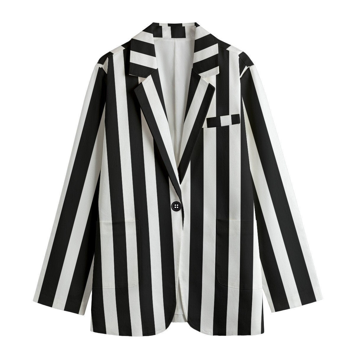 Black and White Leisure Blazer