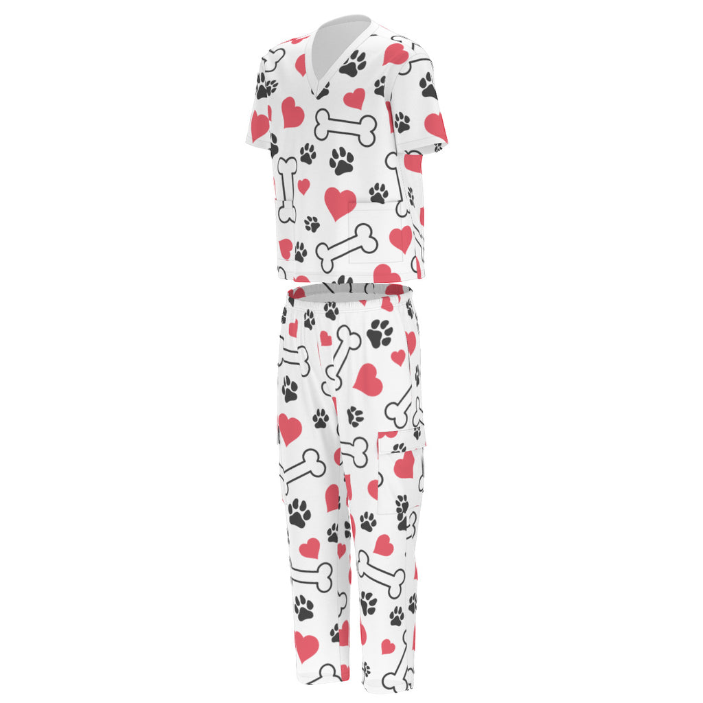 Puppy Love Valentine's Scrub Set