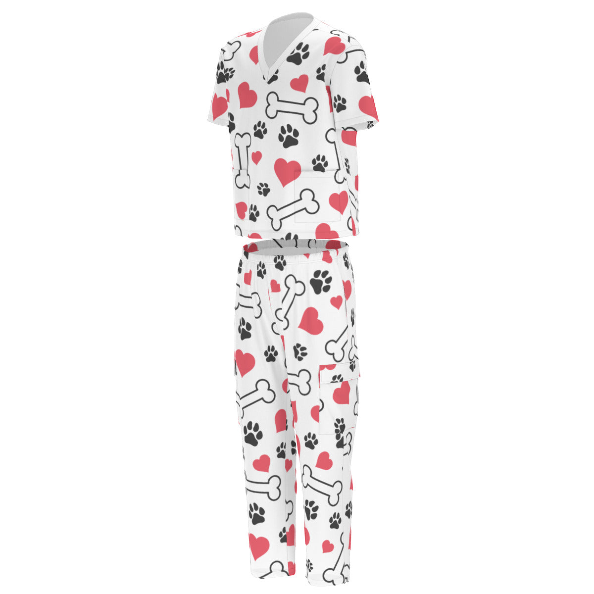 Puppy Love Valentine's Scrub Set