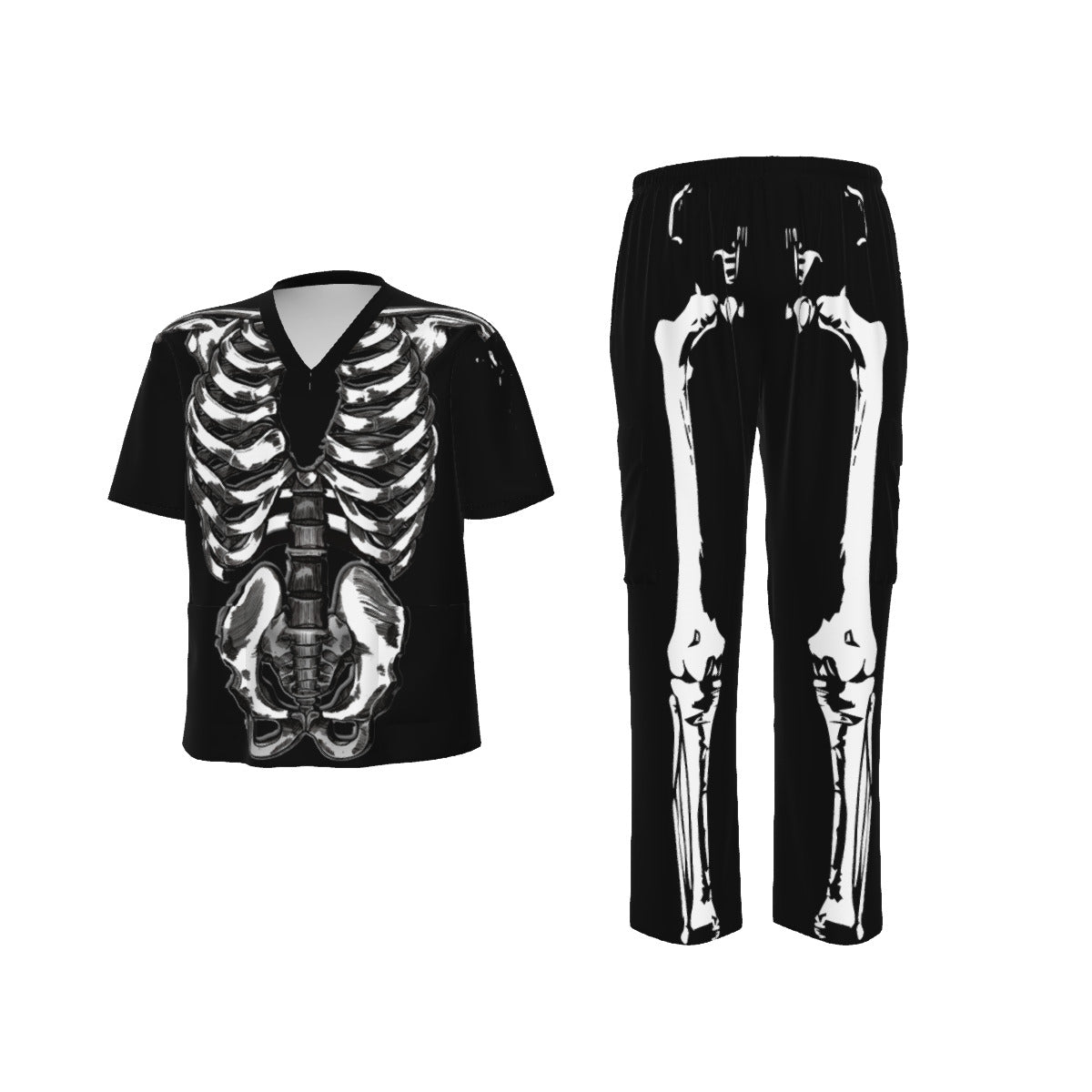 skeleton costume scrubs