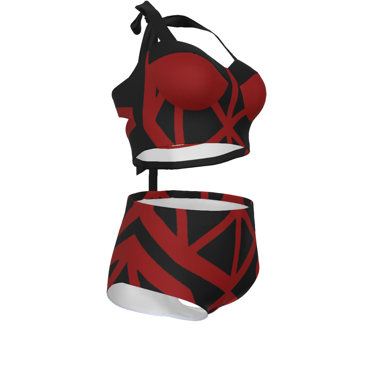 red and black swimsuit