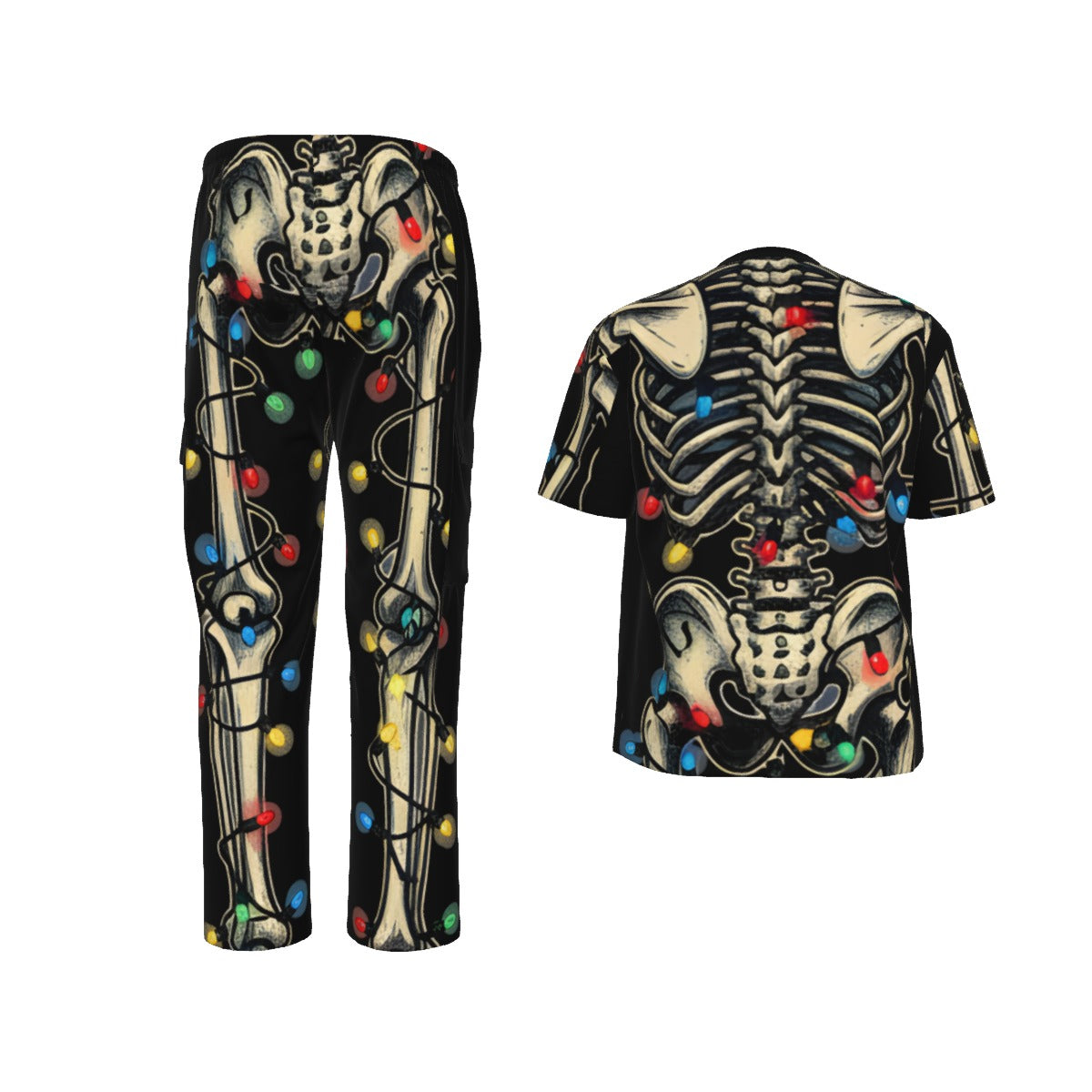 Christmas Skeleton Costume Scrub Set