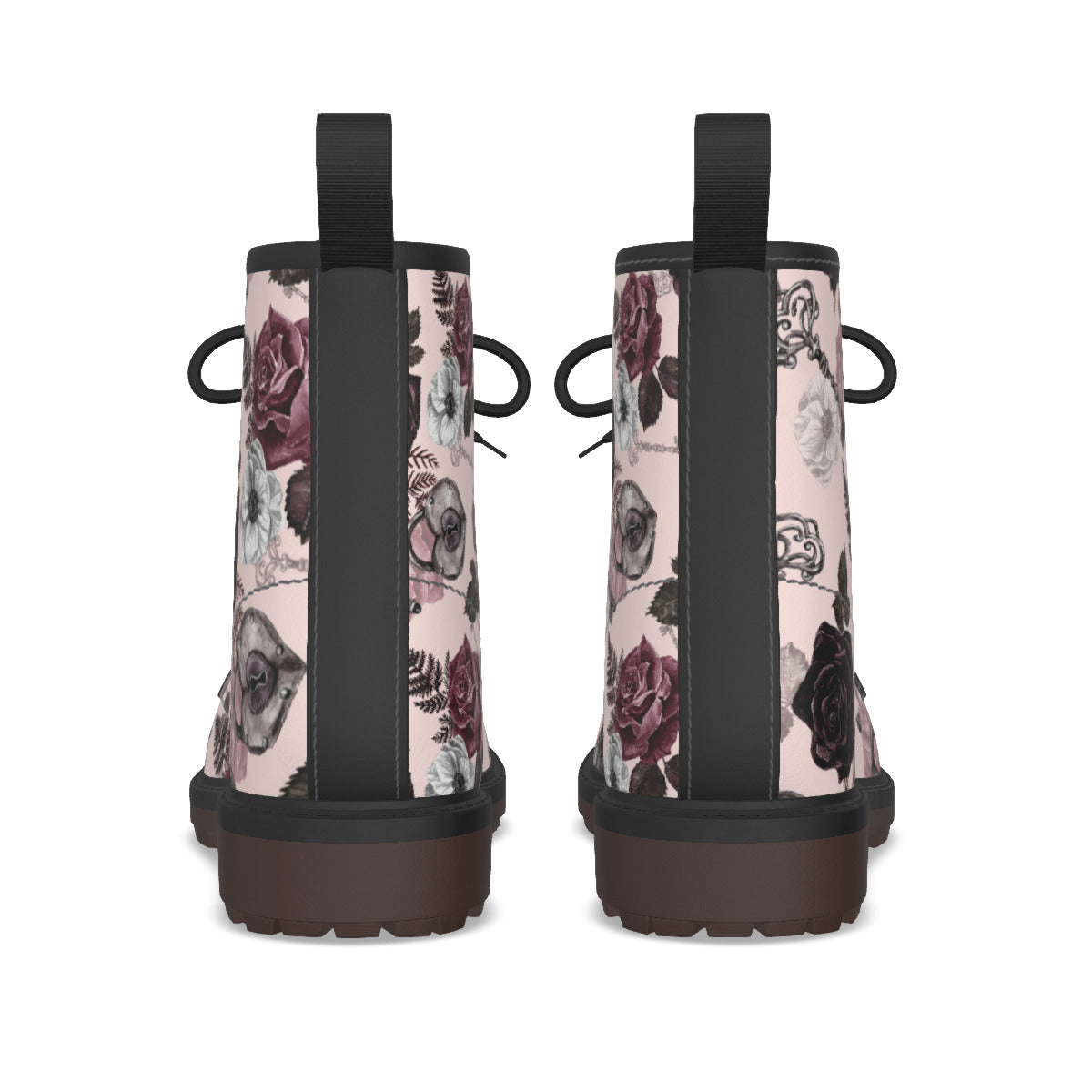 Pink Victorian Gothic Martin Short Boots