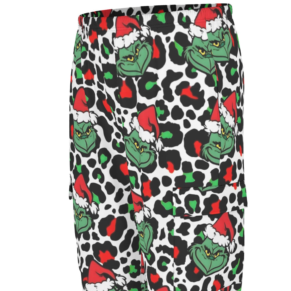 Grinch Leopard Print Scrub Set