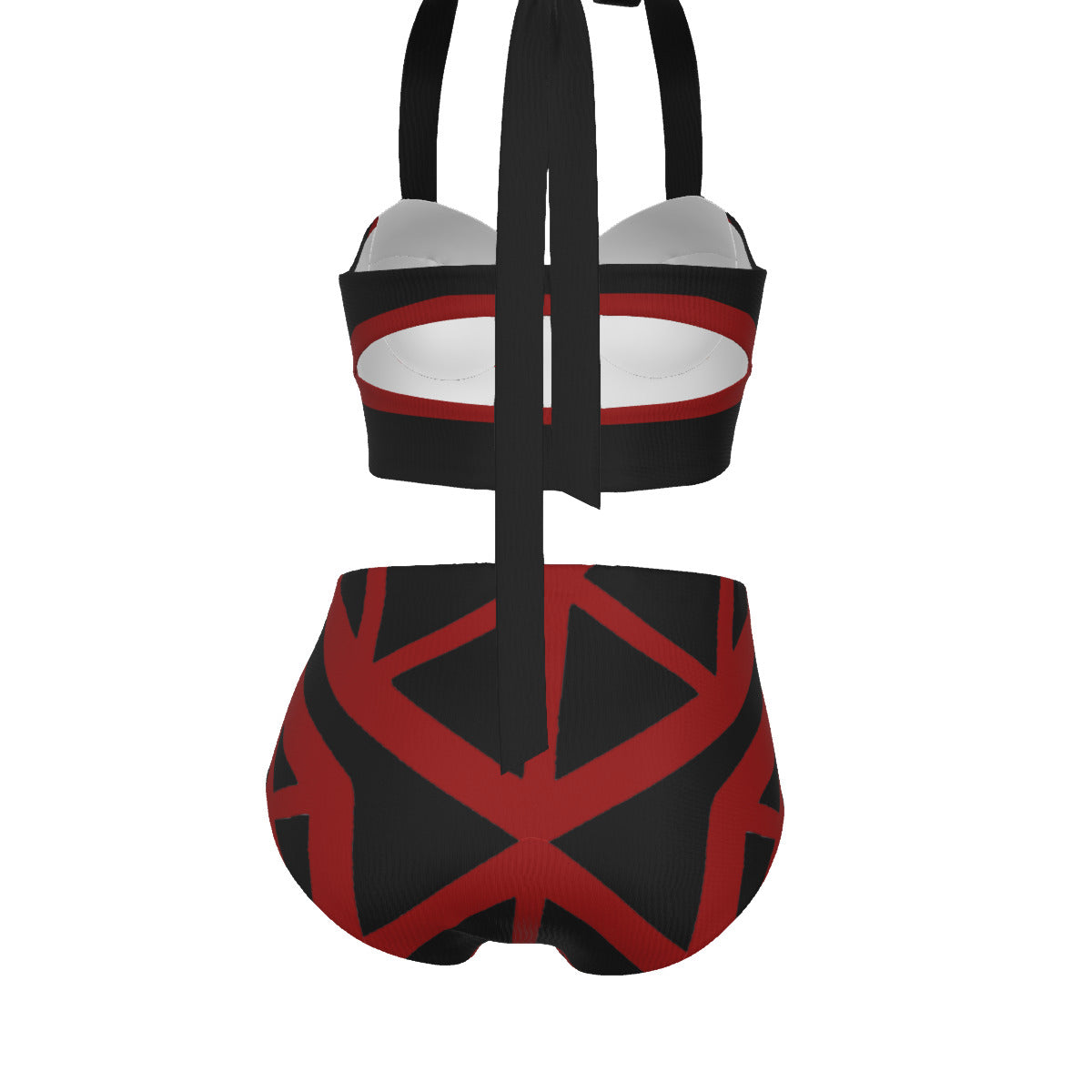 red and black swimsuit