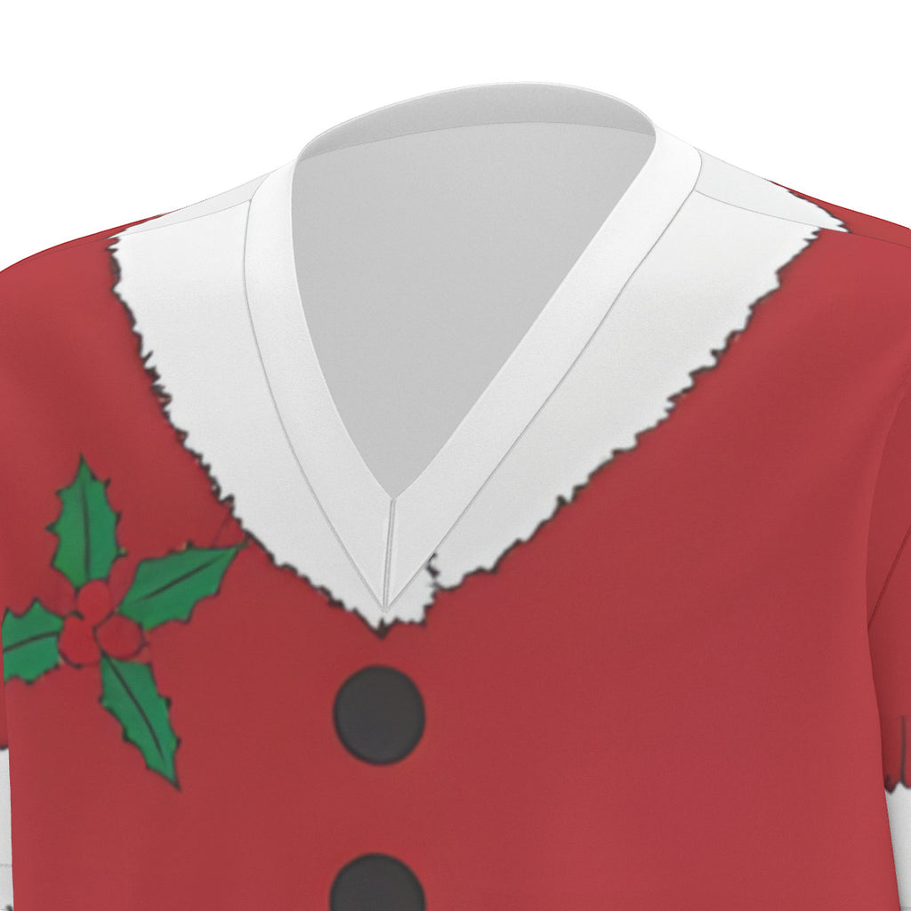 Christmas Santa Costume Scrubs Set