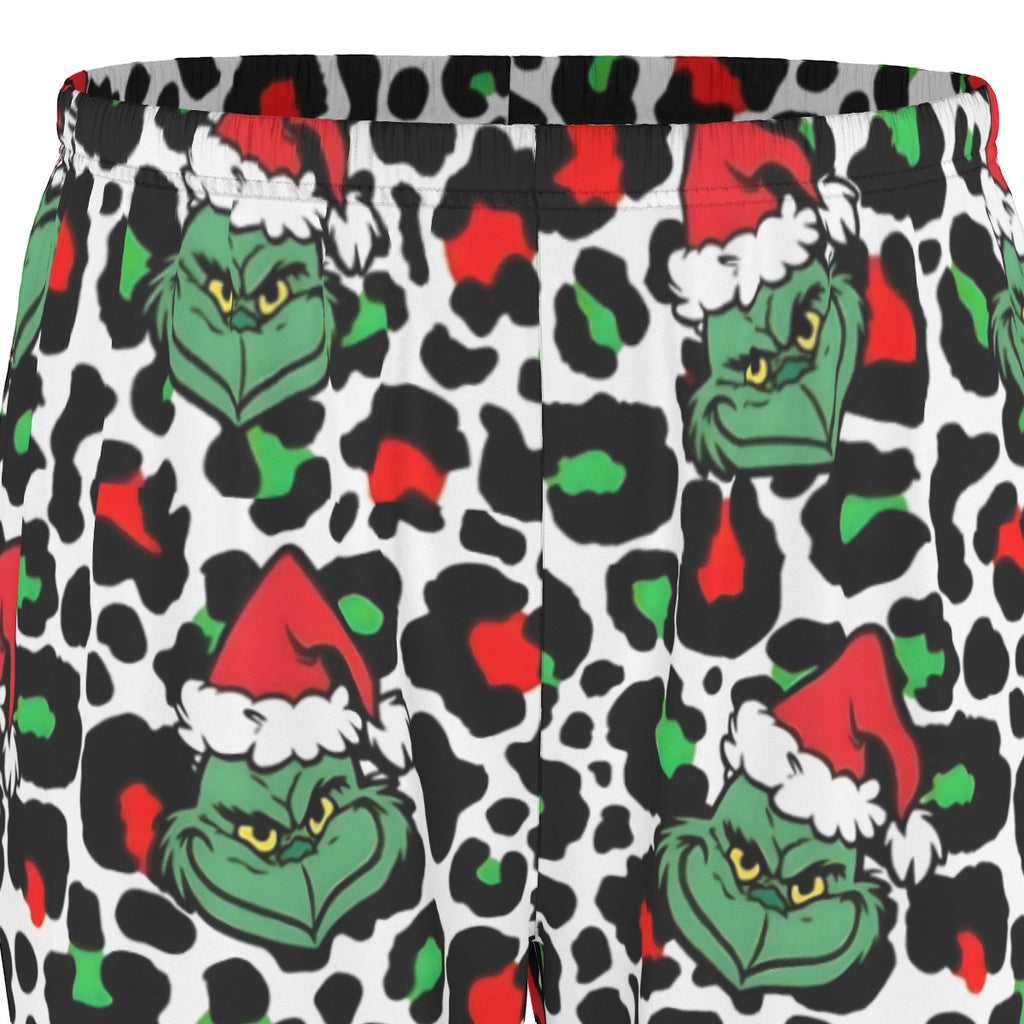 Grinch Leopard Print Scrub Set
