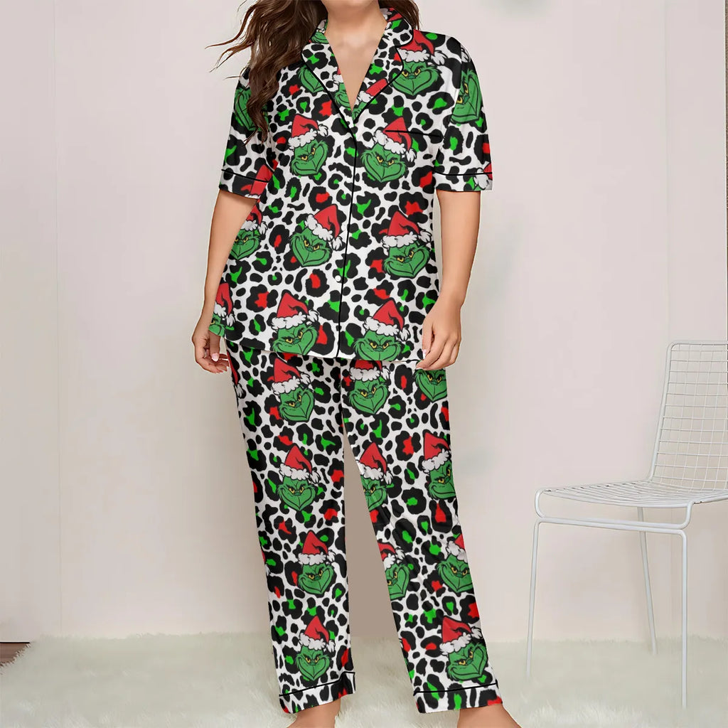 Classic Sleepwear Set ∣ Plus Size Piped Pajamas