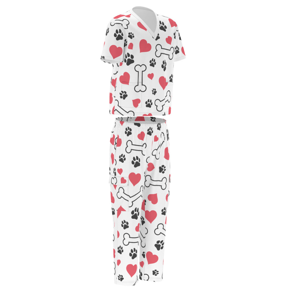 Puppy Love Valentine's Scrub Set