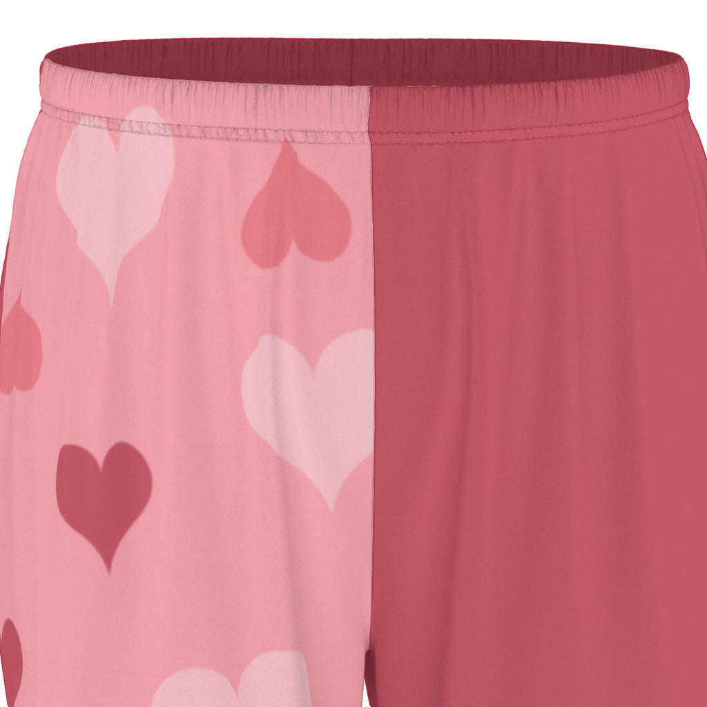 Split-Color Heart Scrub Set Valentines