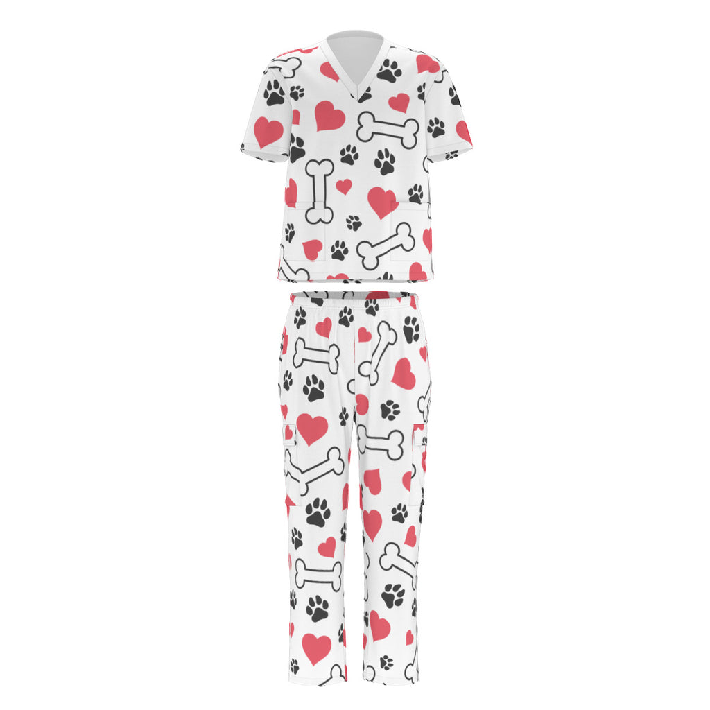 Puppy Love Valentine's Scrub Set