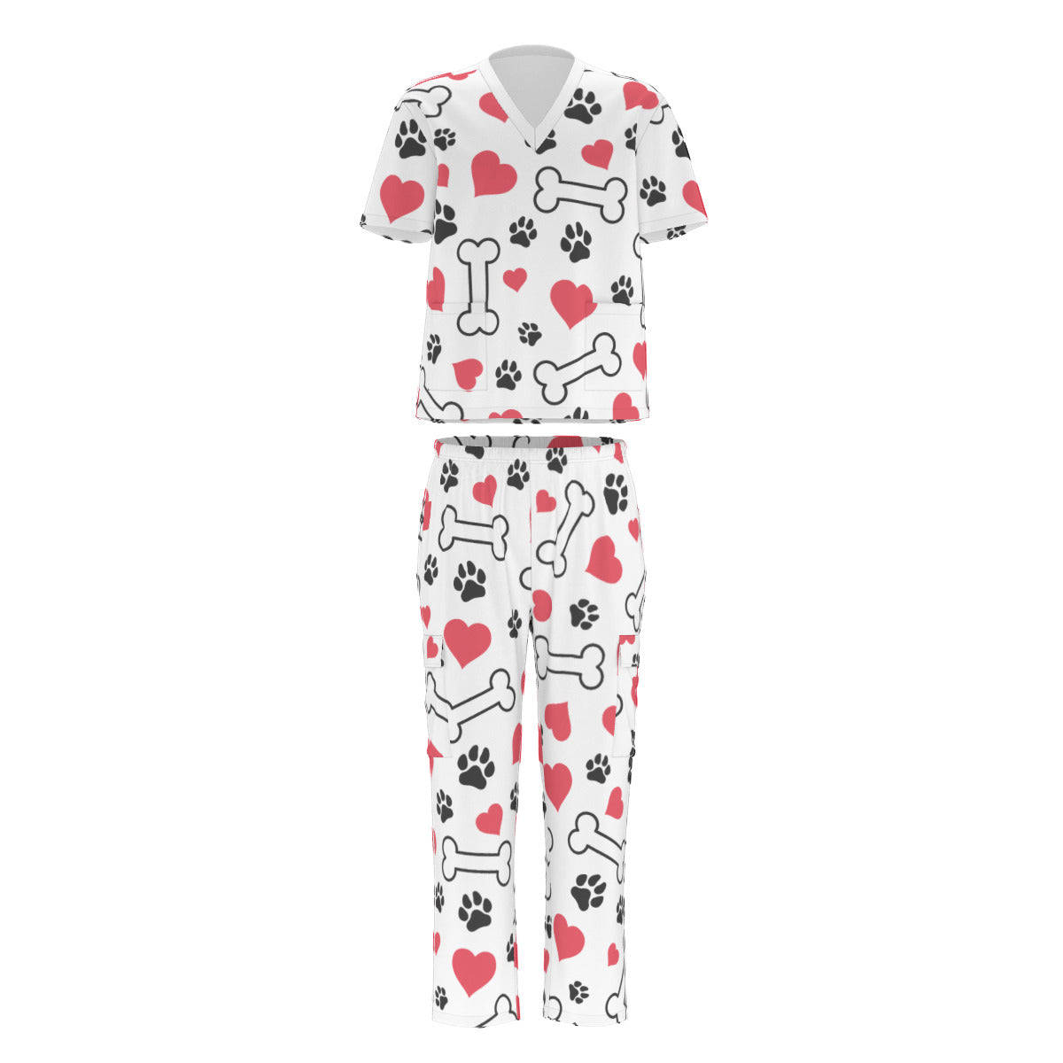 Puppy Love Valentine's Scrub Set