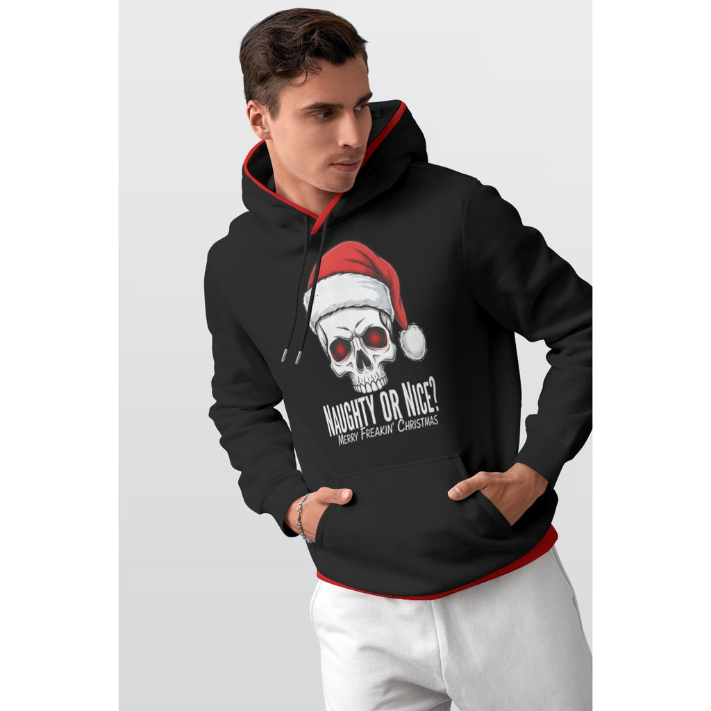 Naughty or Nice? Skull Christmas Hoodie