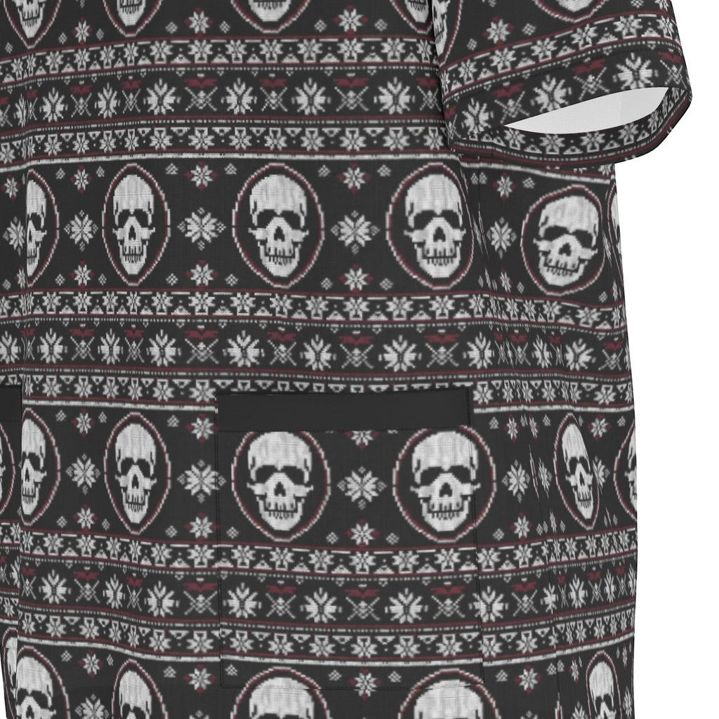 Nordic Pattern Skull Scrubs Set