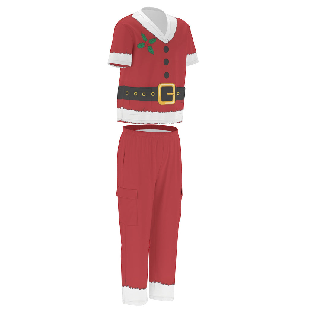 Christmas Santa Costume Scrubs Set