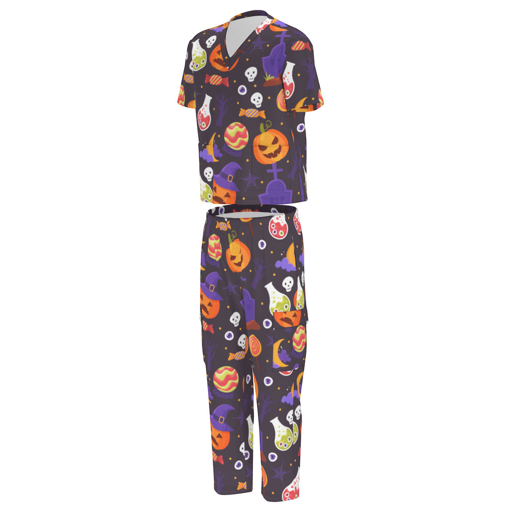 weird science halloween scrubs
