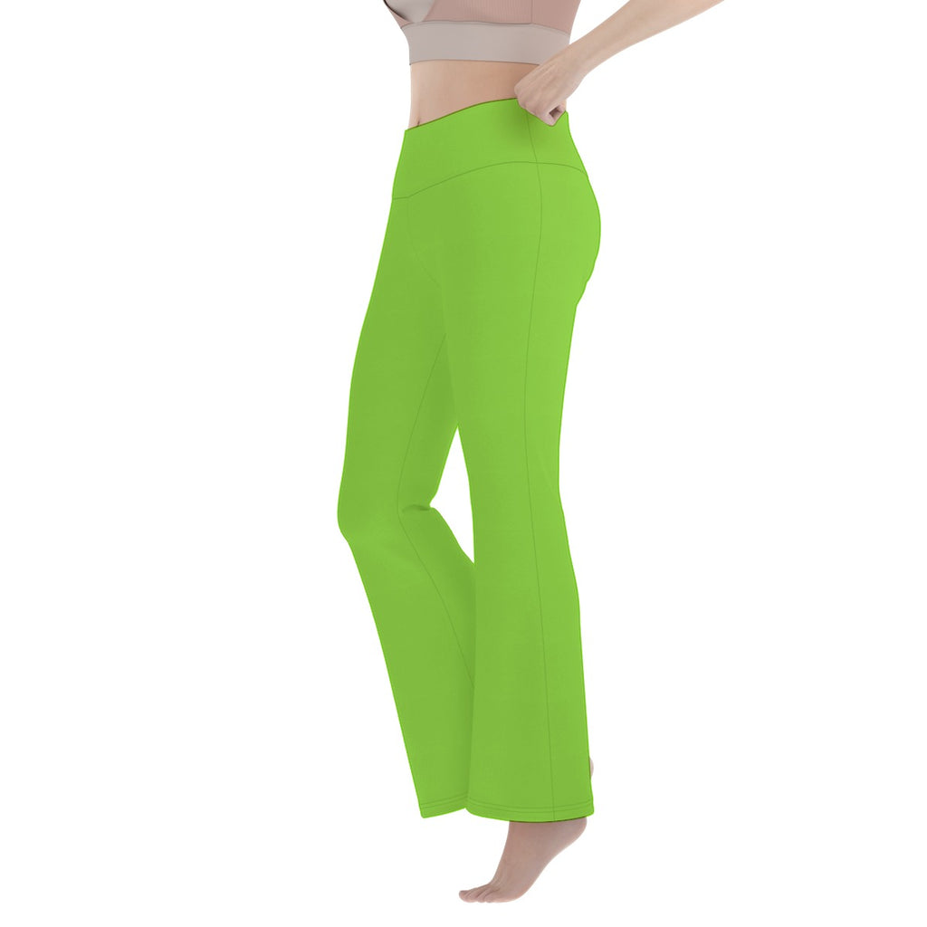 Grinch Green Wide-Leg Yoga Pants