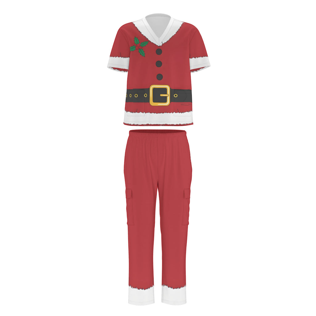 Christmas Santa Costume Scrubs Set