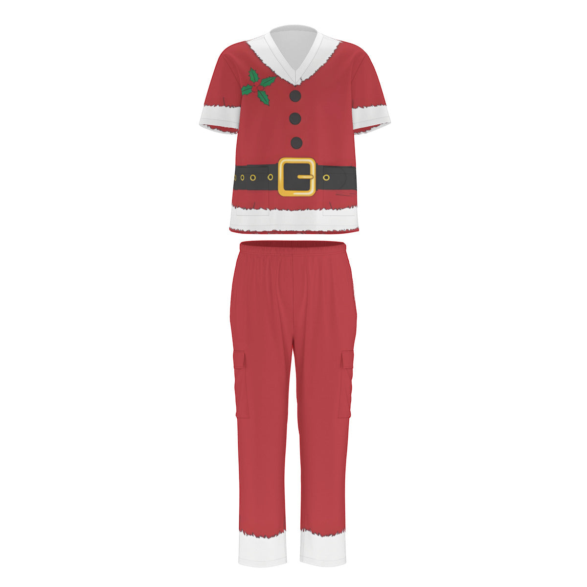 Christmas Santa Costume Scrubs Set