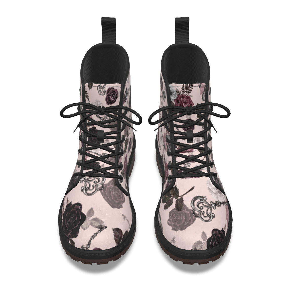 Pink Victorian Gothic Martin Short Boots