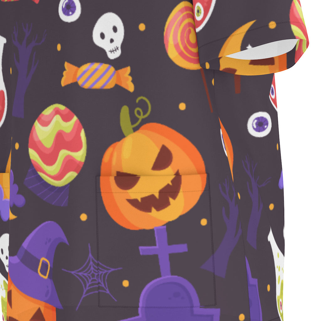 weird science halloween scrubs