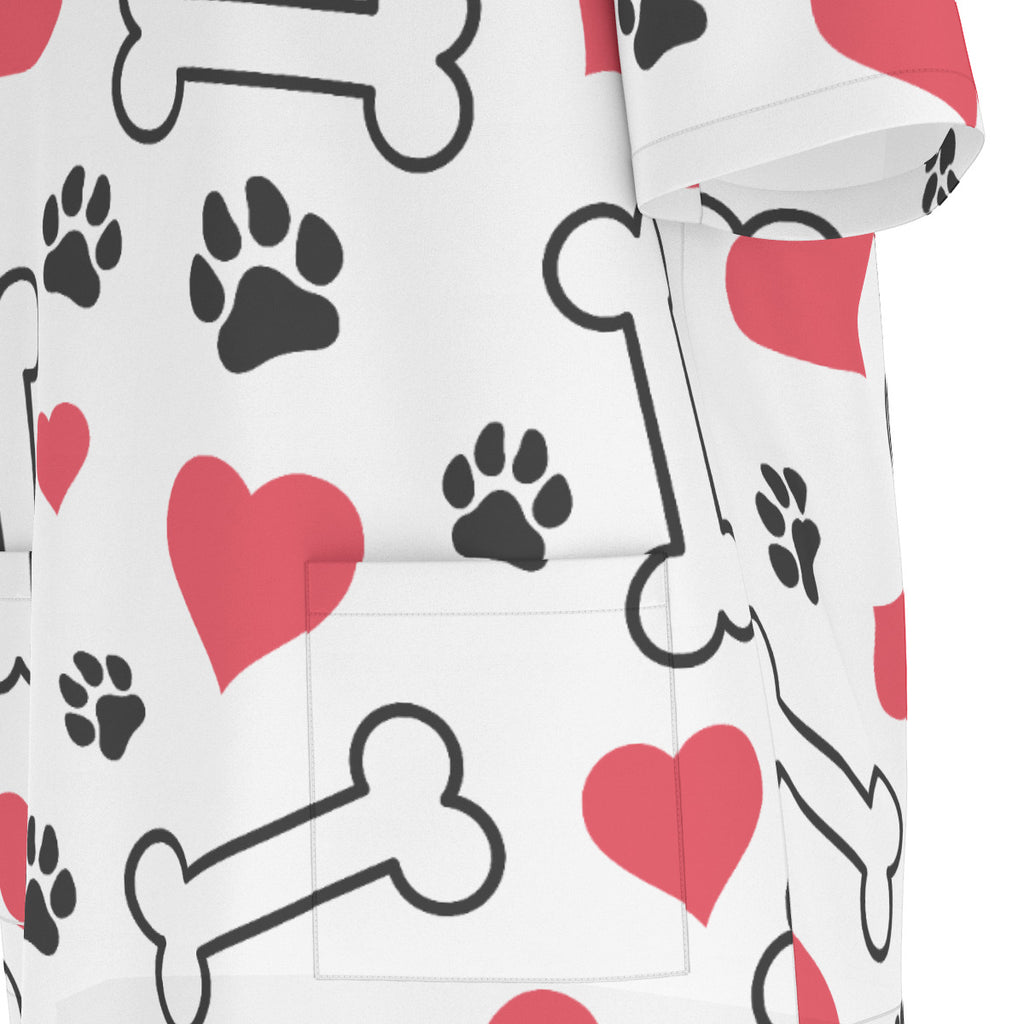 Puppy Love Valentine's Scrub Set