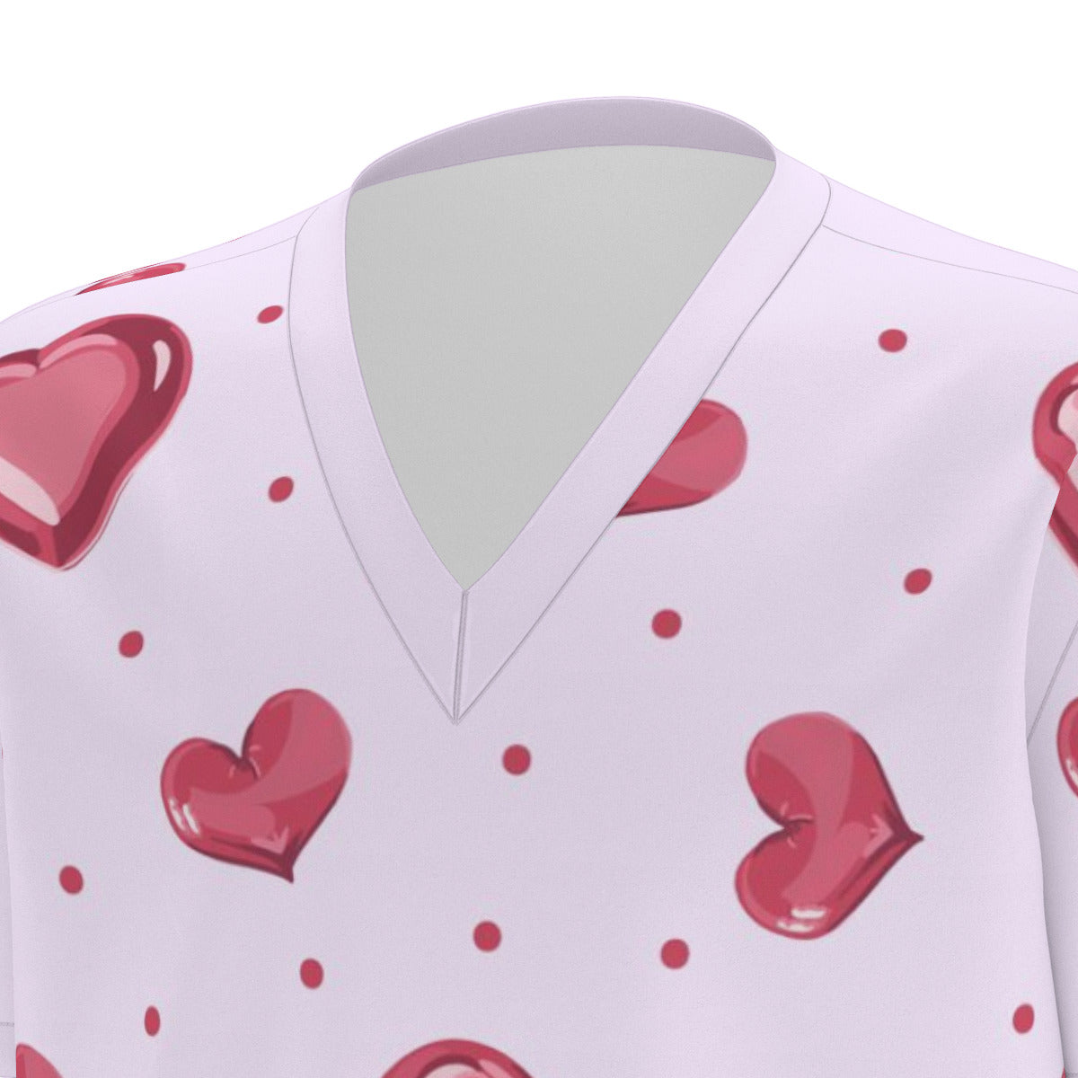 Polka Dots and Hearts Scrub Set Valentines