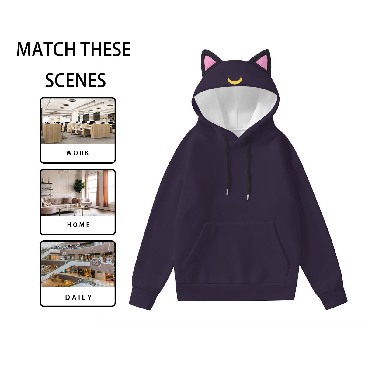 Luna Sweatshirt with Cat Ears