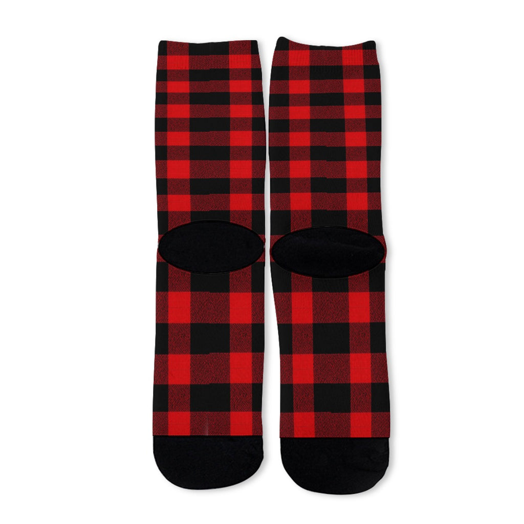Buffalo Plaid Long Socks - Red, Blue, Green, White