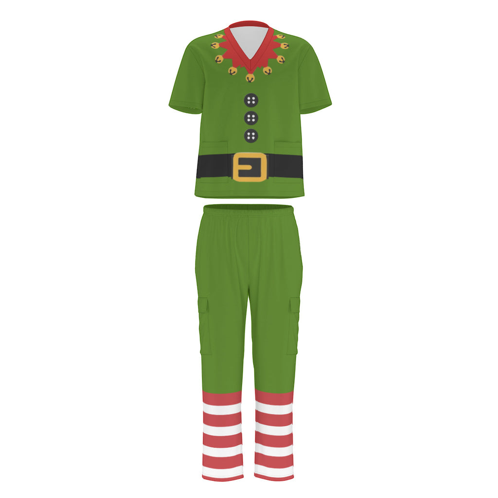 Elf Christmas Costume Scrubs