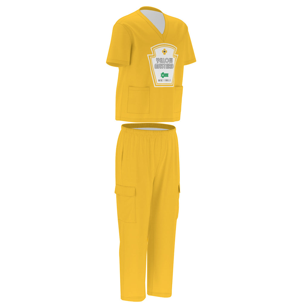 yellow mustard scrub costume