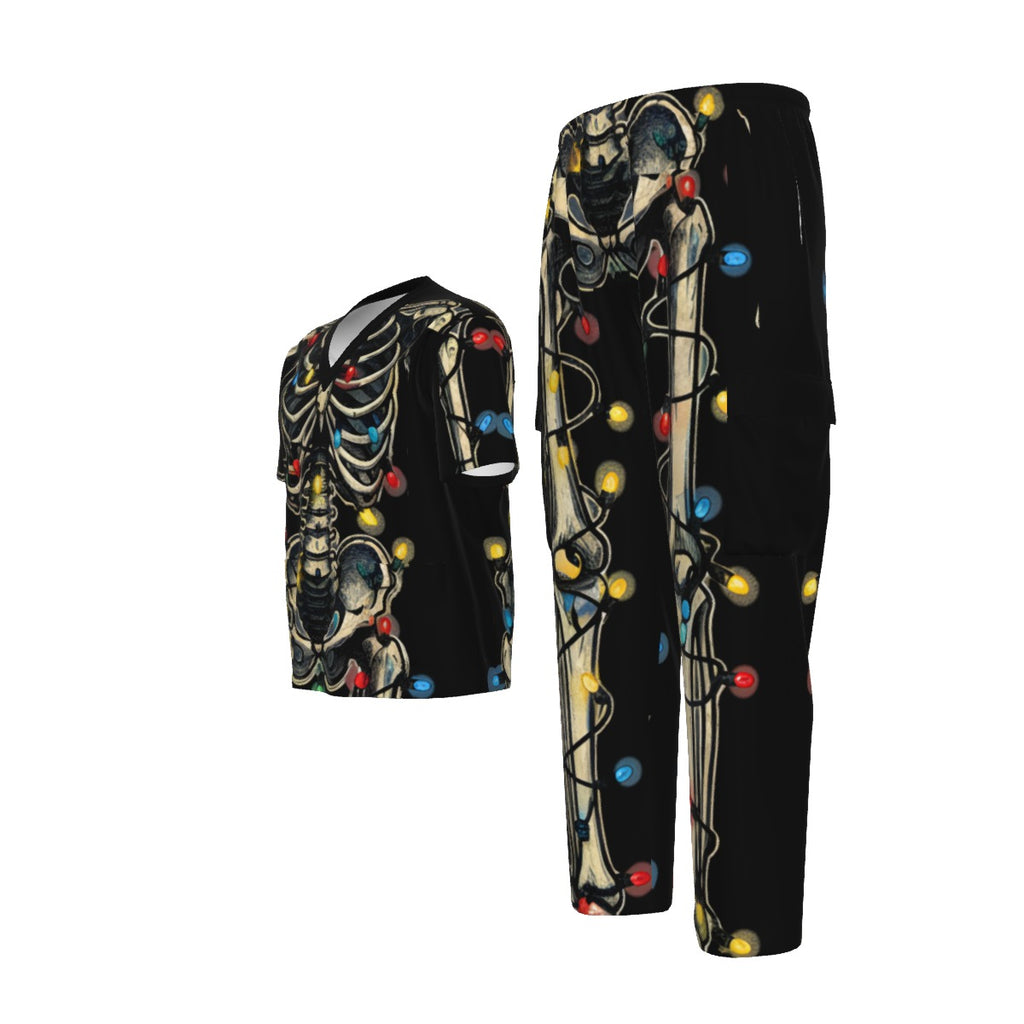 Christmas Skeleton Costume Scrub Set