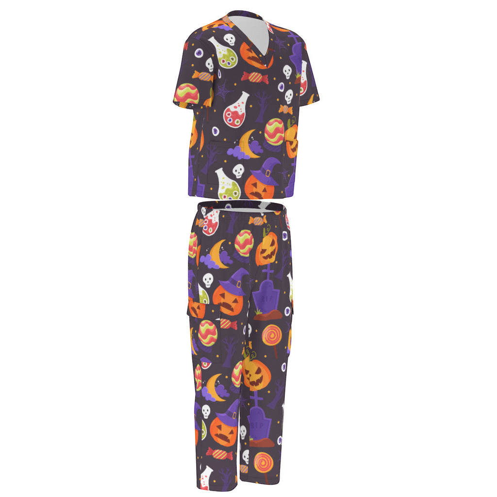 weird science halloween scrubs
