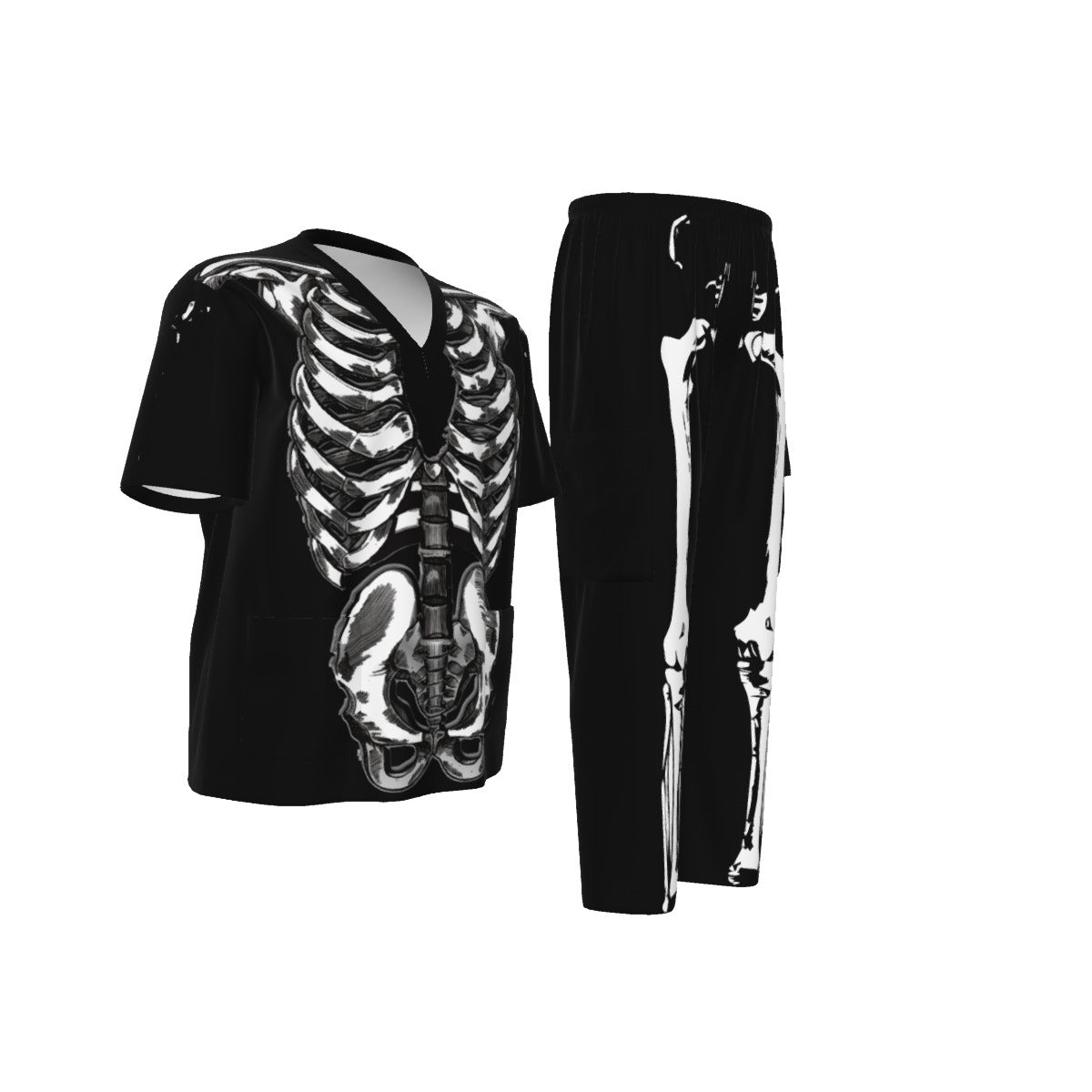 skeleton costume scrubs