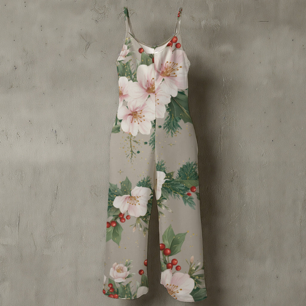 Wide-Leg Christmas Jumpsuit Romper Collection