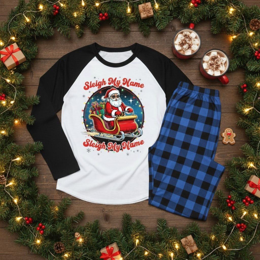 Funny "Sleigh My Name" Christmas Pajamas