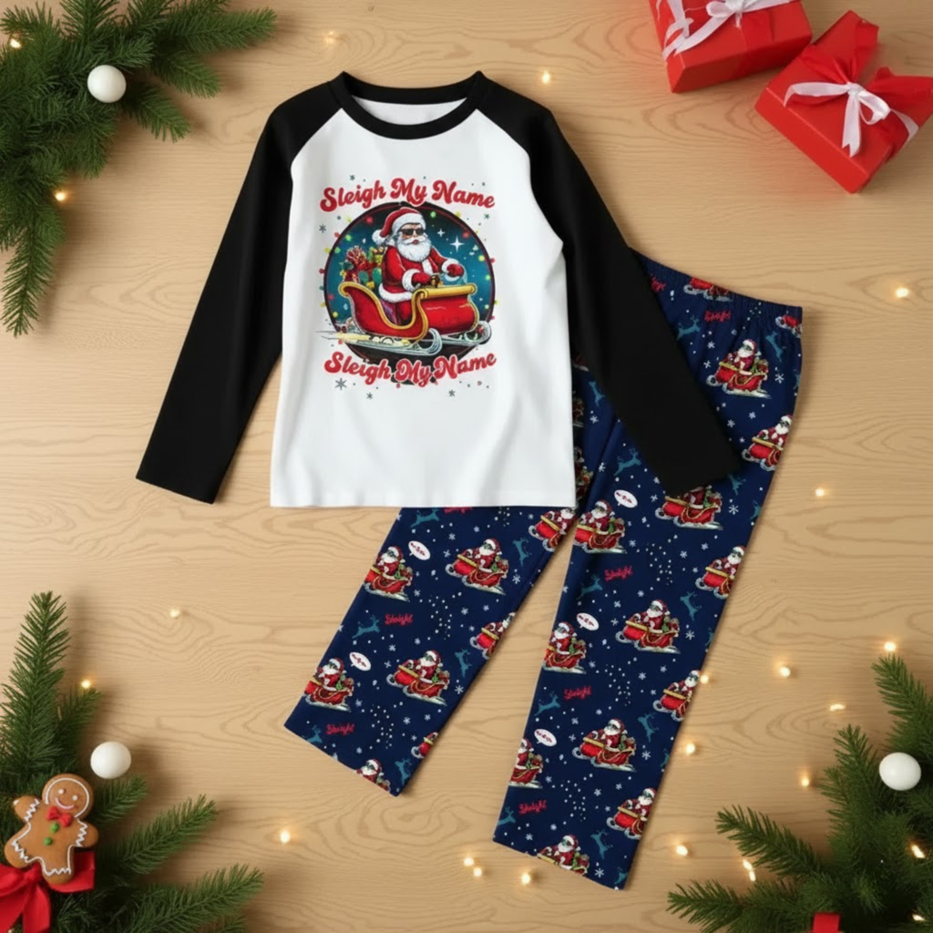 Funny "Sleigh My Name" Christmas Pajamas