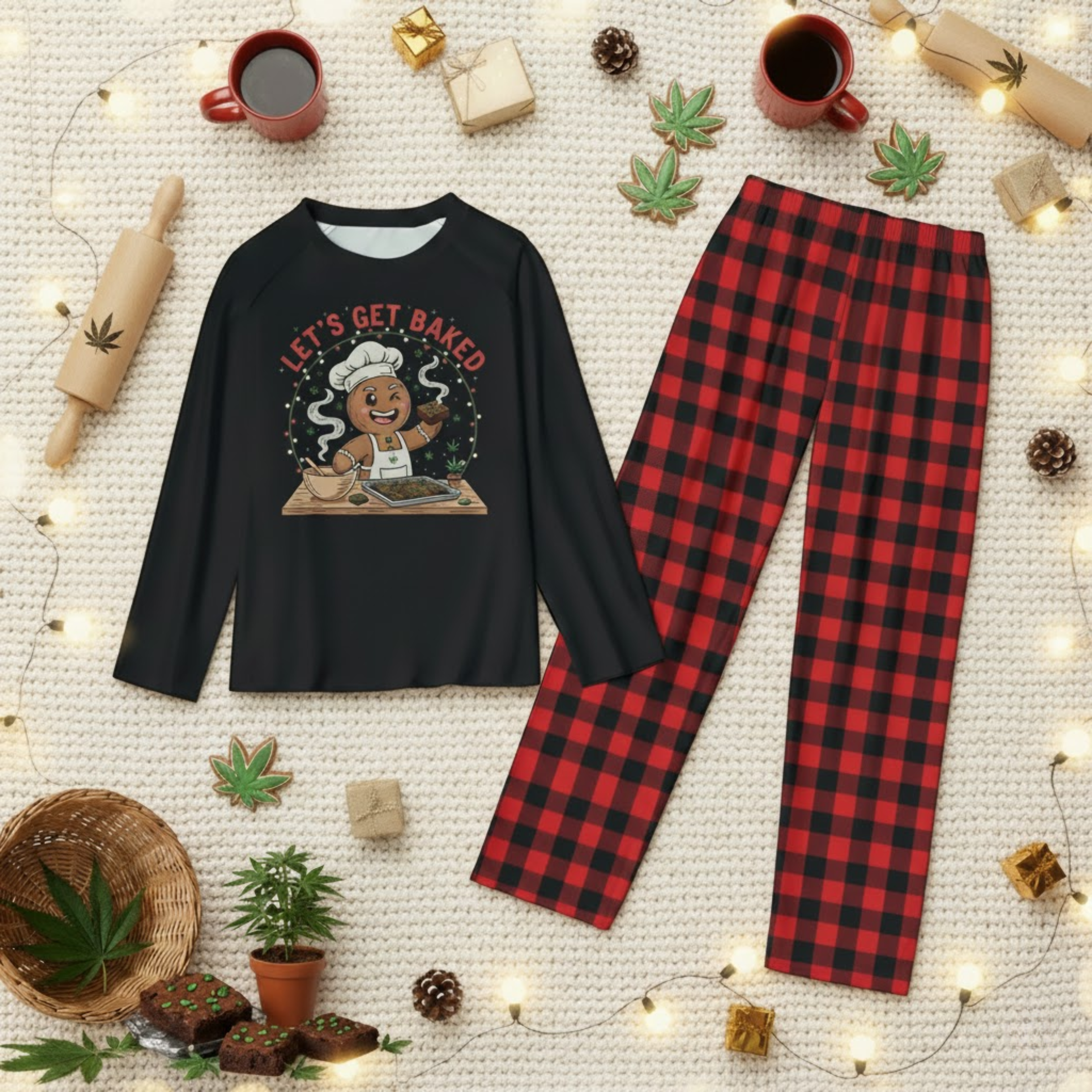 Let's Get Baked Christmas Pajamas