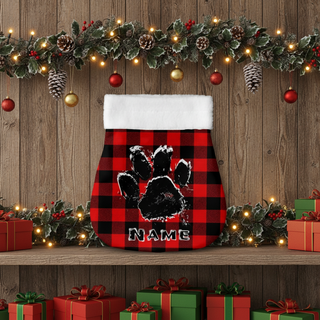 Personalized Buffalo Plaid Pet Sleeping Bag