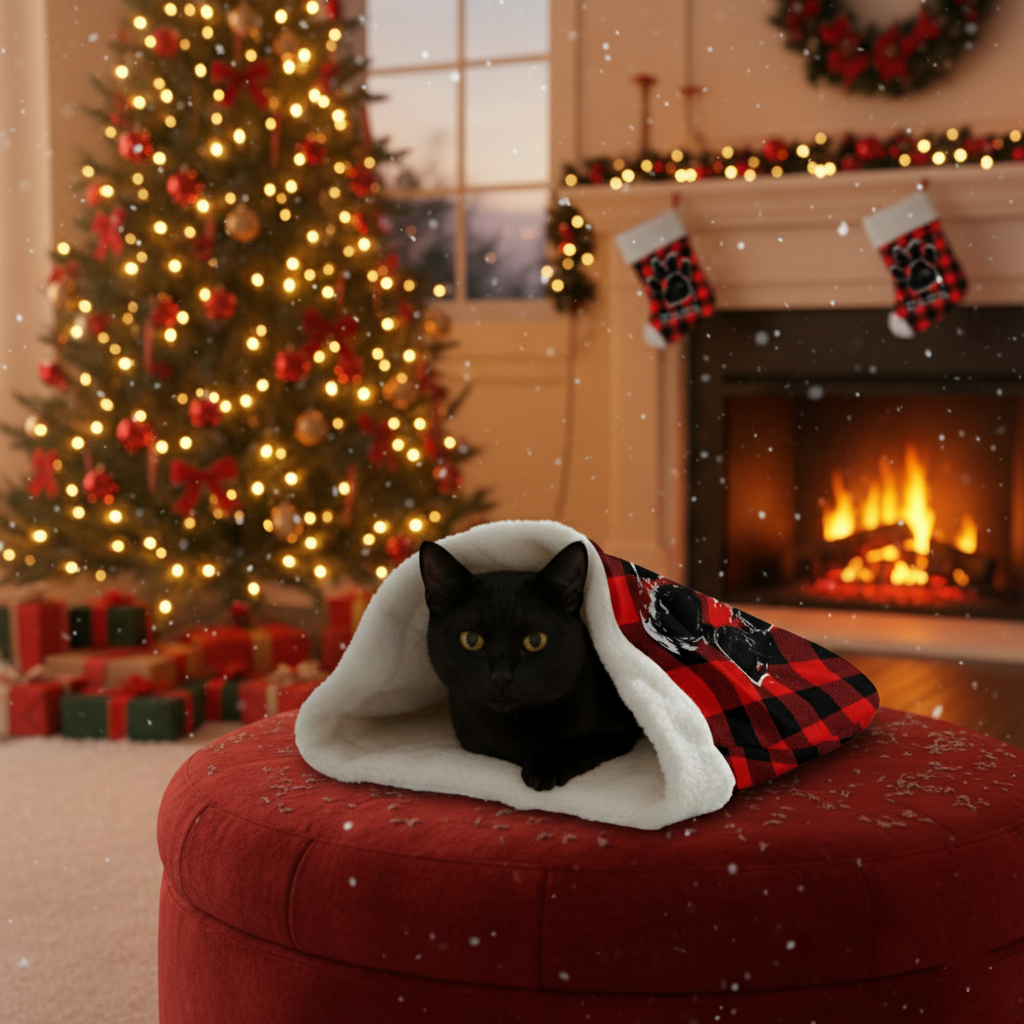 Personalized Buffalo Plaid Pet Sleeping Bag