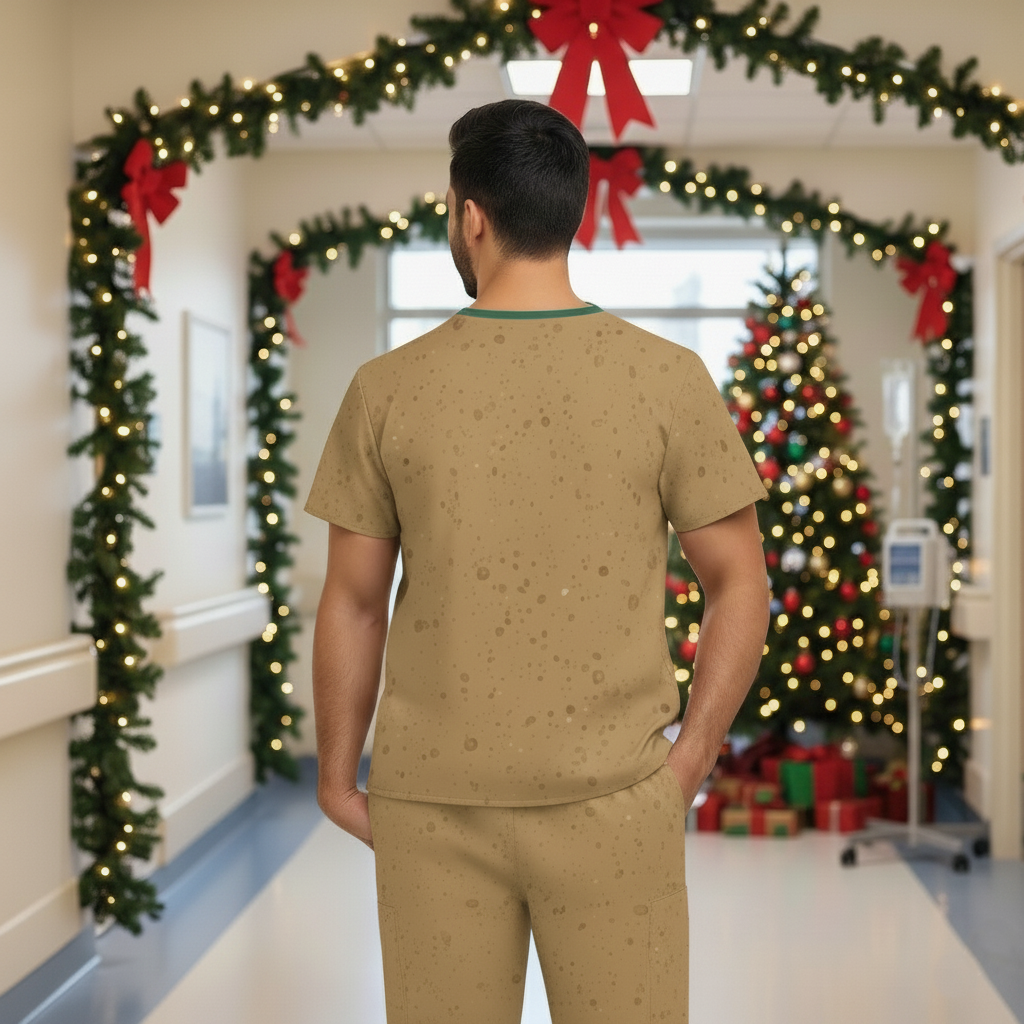 Gingerbread Man Costume Scrubs