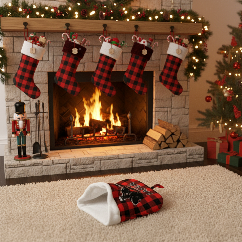 Personalized Buffalo Plaid Pet Sleeping Bag