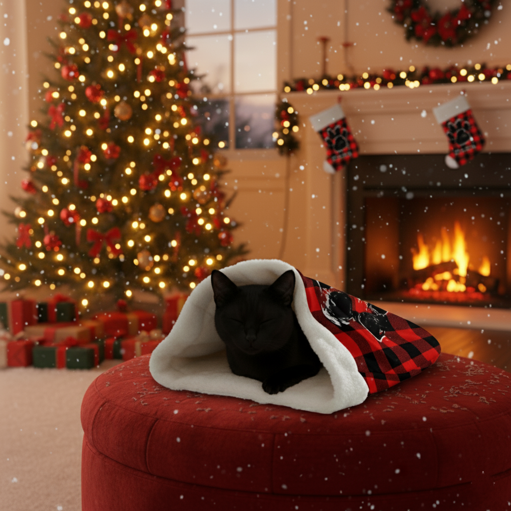 Personalized Buffalo Plaid Pet Sleeping Bag