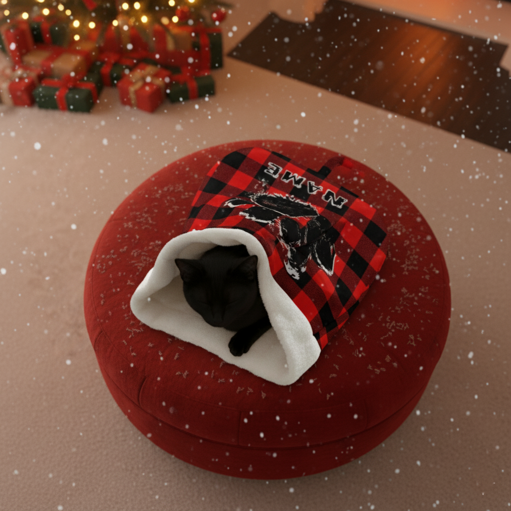 Personalized Buffalo Plaid Pet Sleeping Bag